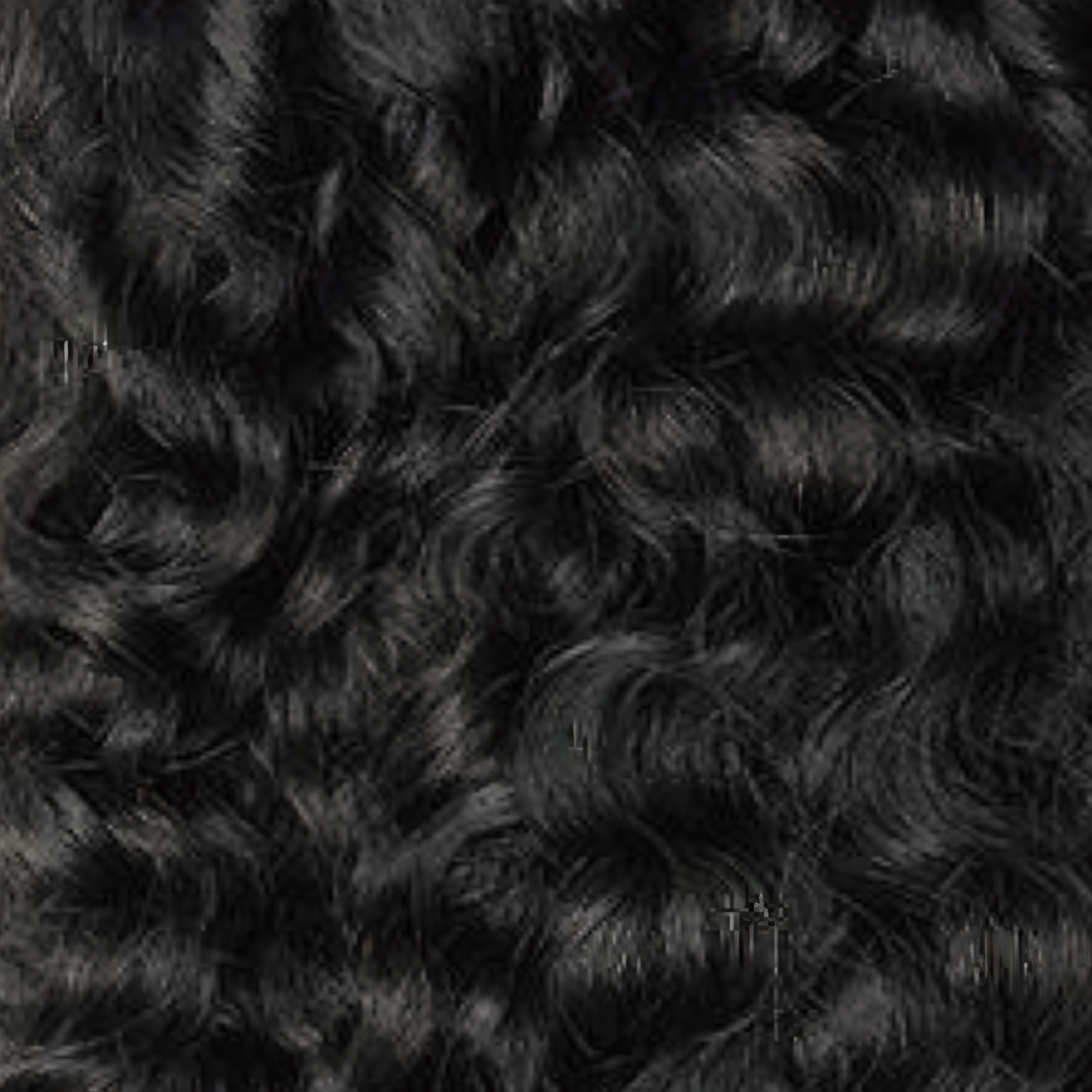 Invisible Clip-ins, Black - Textured Curly