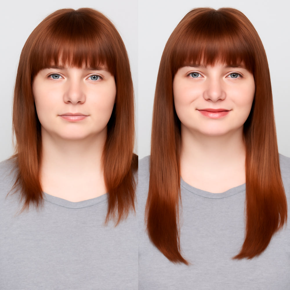 Invisible Clip-ins, Burgundy