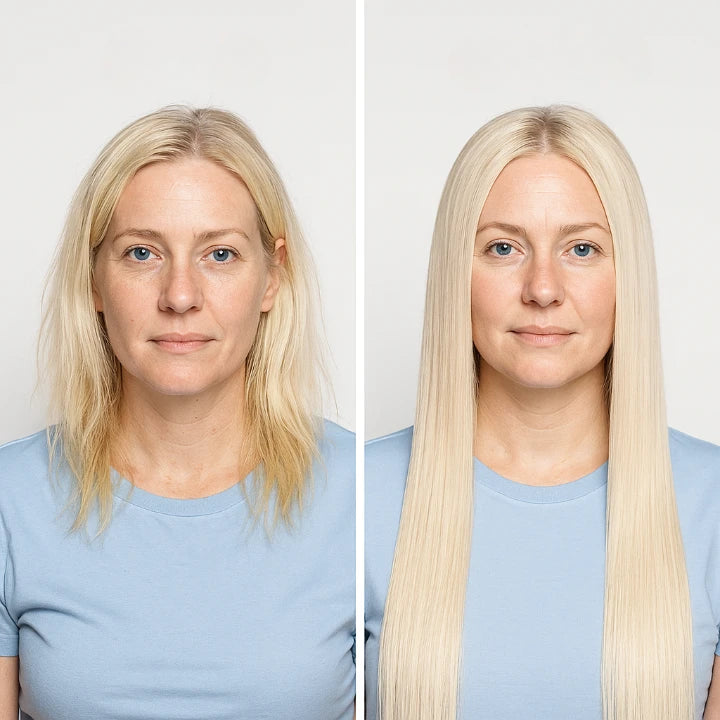 Invisible Clip-ins, Platinum Blond