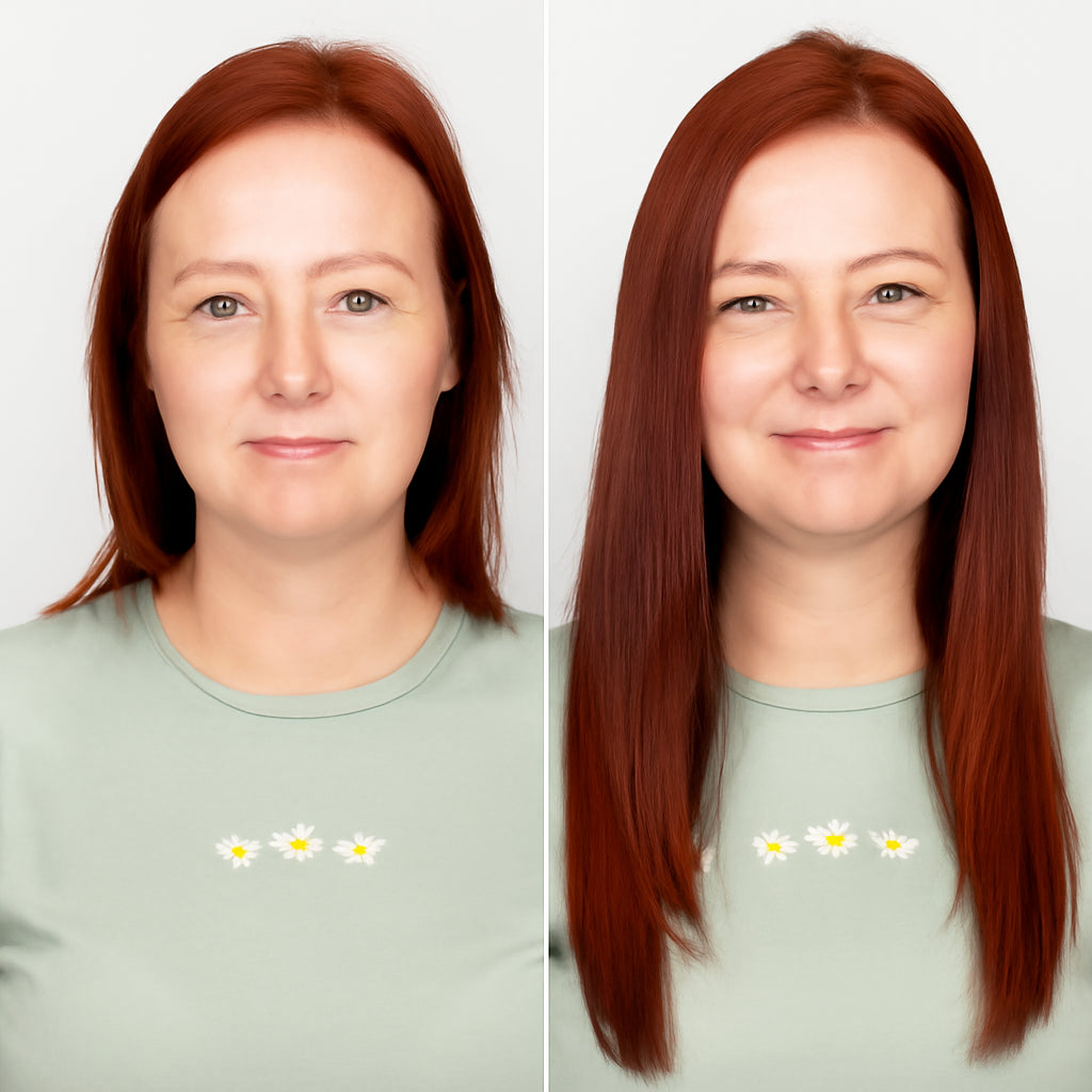 Invisible Clip-ins, Dark Auburn