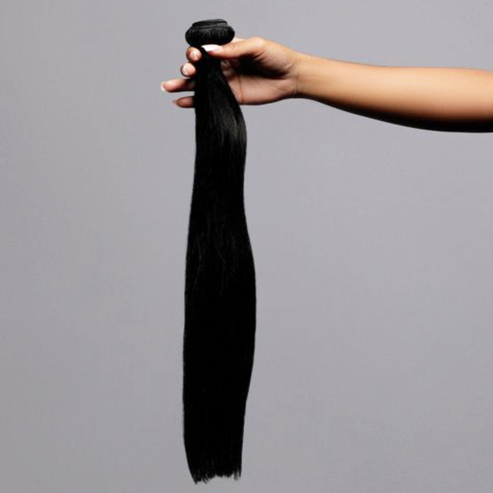 Invisible Clip-ins, Black - Textured Straight