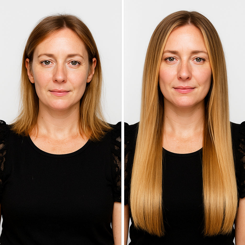Invisible Clip-ins, Strawberry Blond