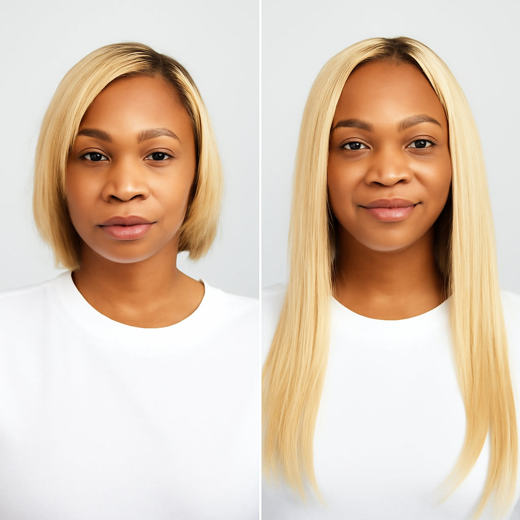 Invisible Tape-ins, Pale Blond Textured Straight